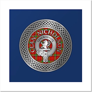 Clan Nicholson Crest & Tartan Knot Posters and Art